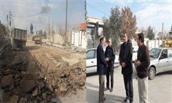 بازدید بخشدار کهن‌آباد از عملیات بهسازی مسیر ورودی کهن‌آباد